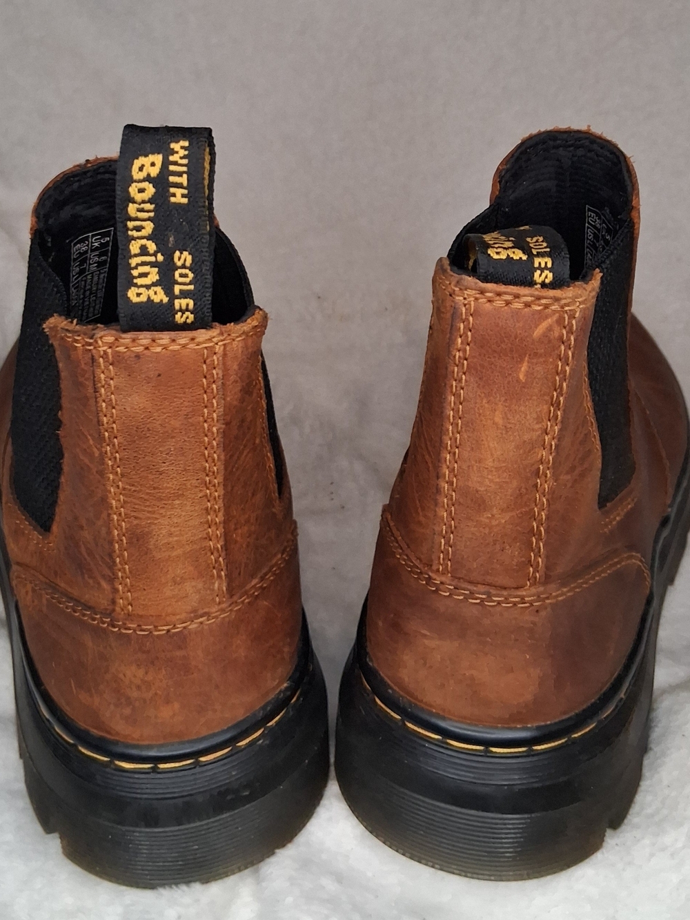 Dr. Martens Women's Brown Leather Chelsea Boots - Picture 3 of 4
